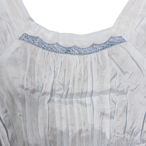 Free People Womens XS Sahara Embroidered Crop Top Blue NEW - Picture 9 of 14